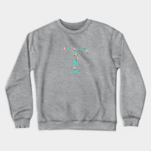 Tau Rose letter Crewneck Sweatshirt